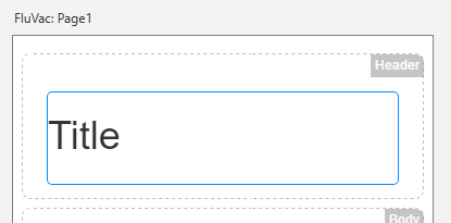 Picture showing a Title Element Added to the Header Section.